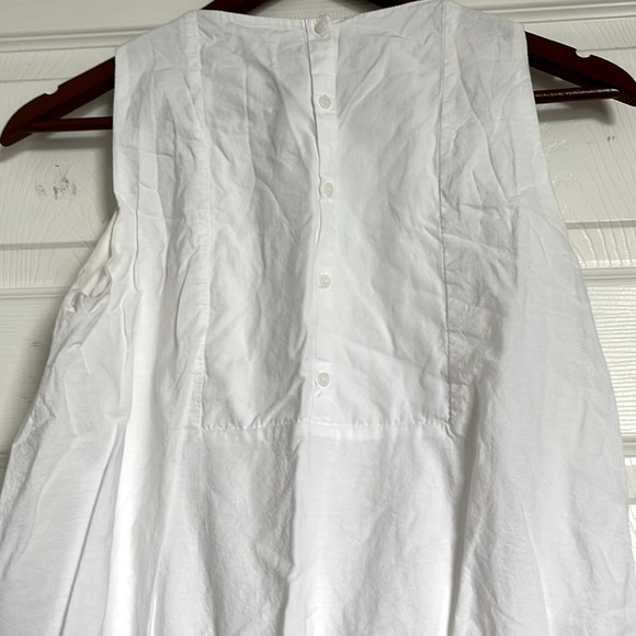 White linen drop waste dress - Picture 2 of 3